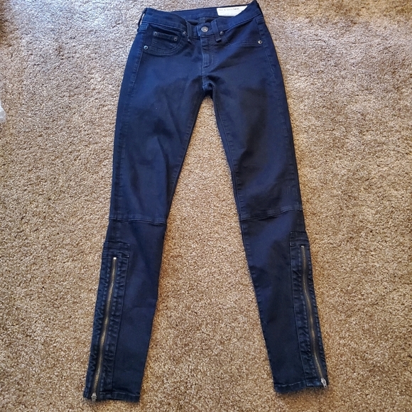 Rag & bone Ankle Zip Jeans Size 24 - Picture 1 of 9